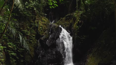 cascading pria laot waterfall landmark, weh island, sumatra, indonesia