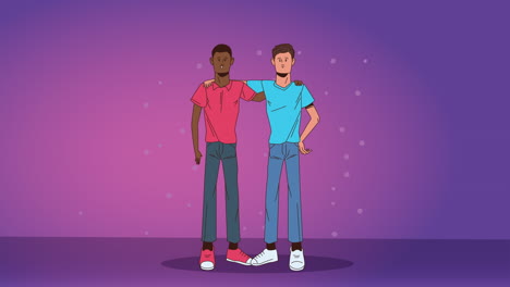 stop the racism campaign with interracial men characters