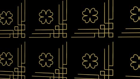 background video footage with gold art deco motif and textures for video composition