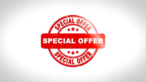 special offer signed stamping text wooden stamp animation.
