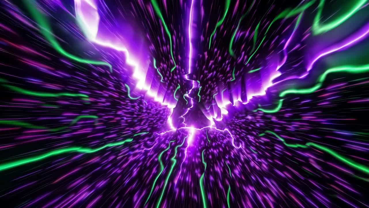 túnel de luz abstractamente colorido