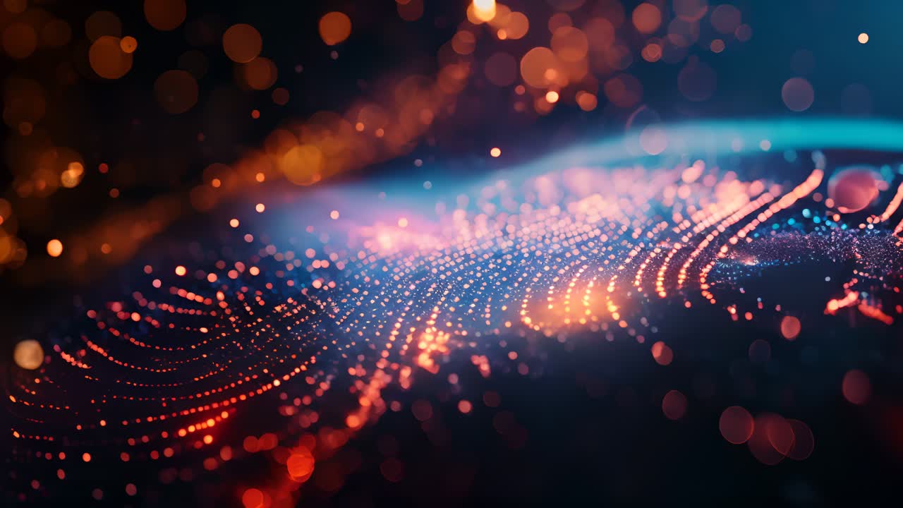 Abstract Glowing Dot Pattern Background