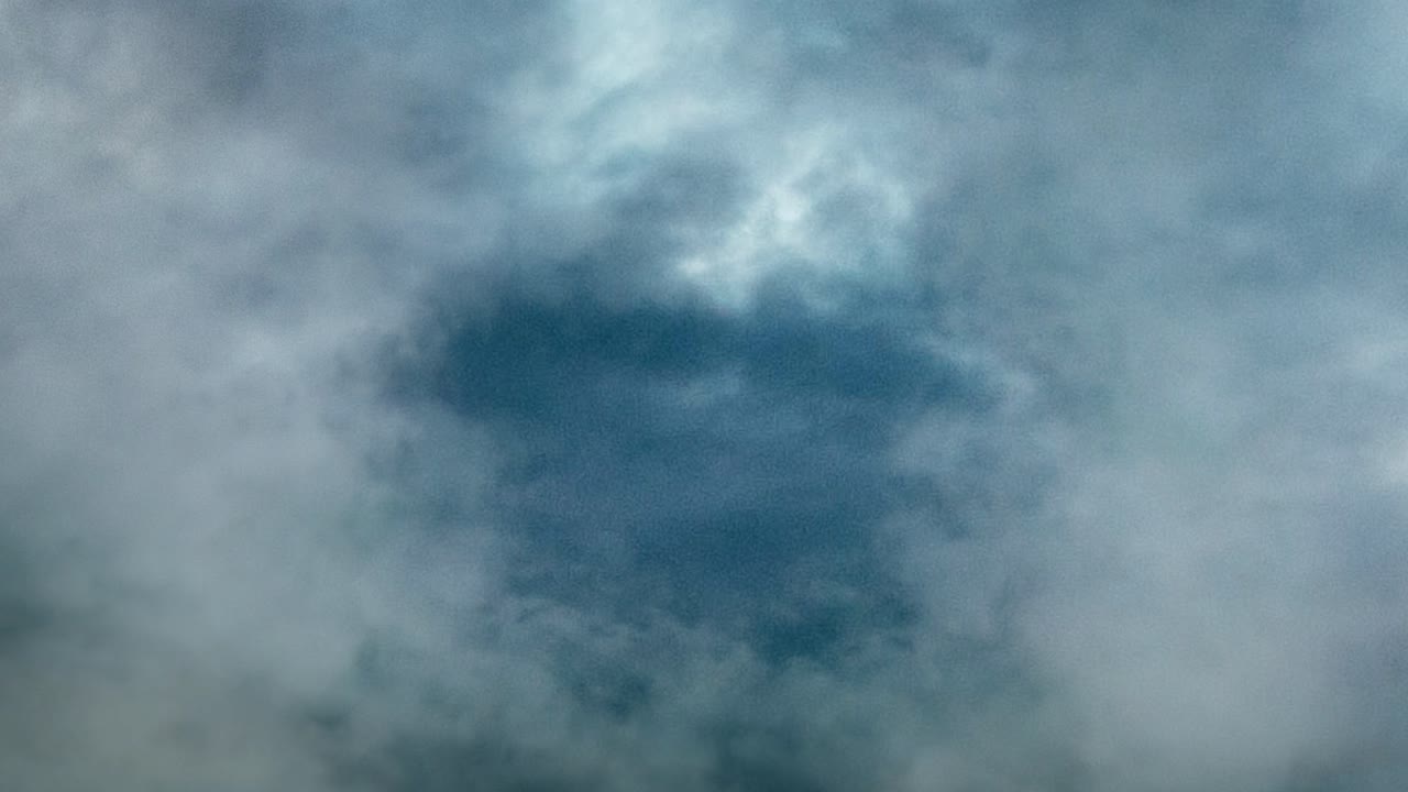point of view inside a thick cloud with a thunderstorm