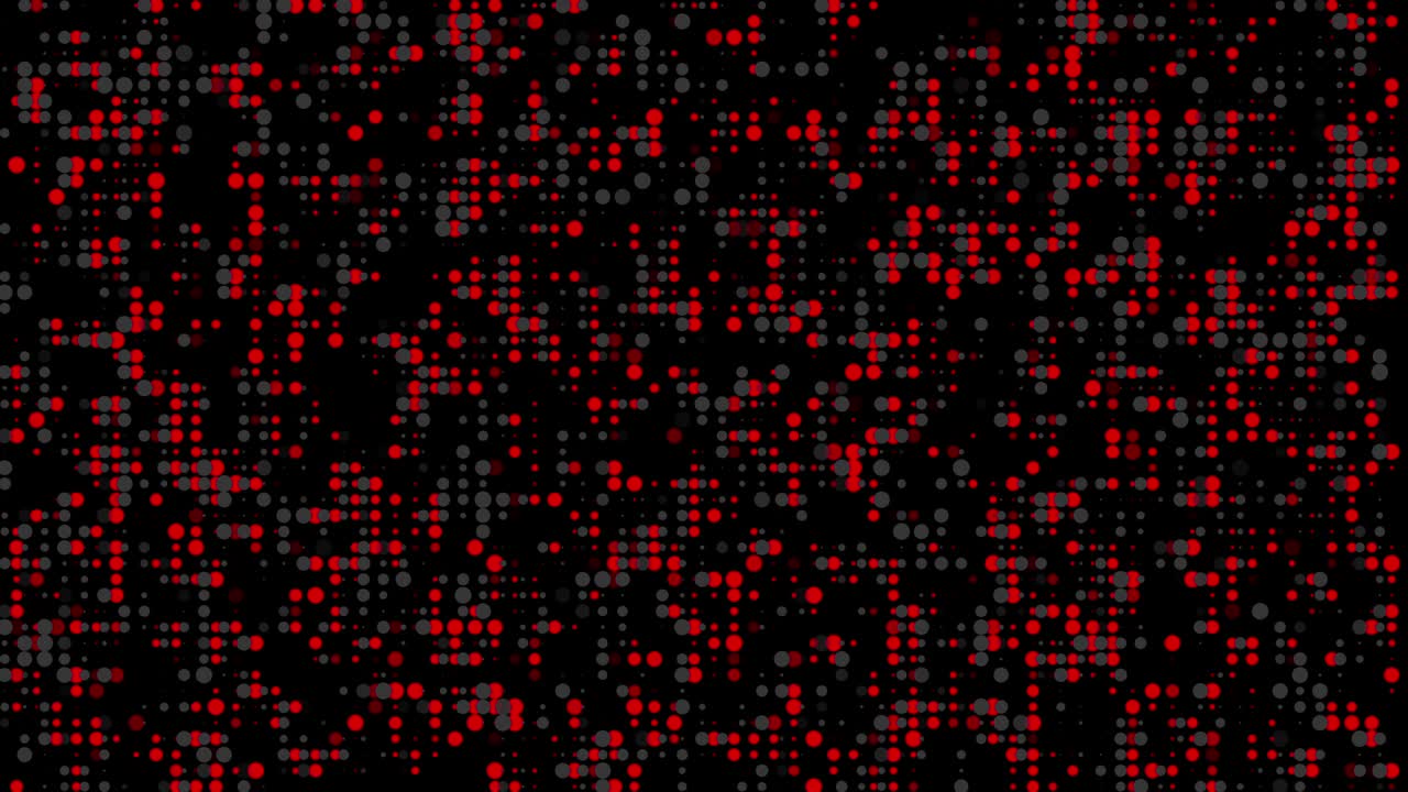 4k Red Dot On Black Background Animation Background Seamless loop.