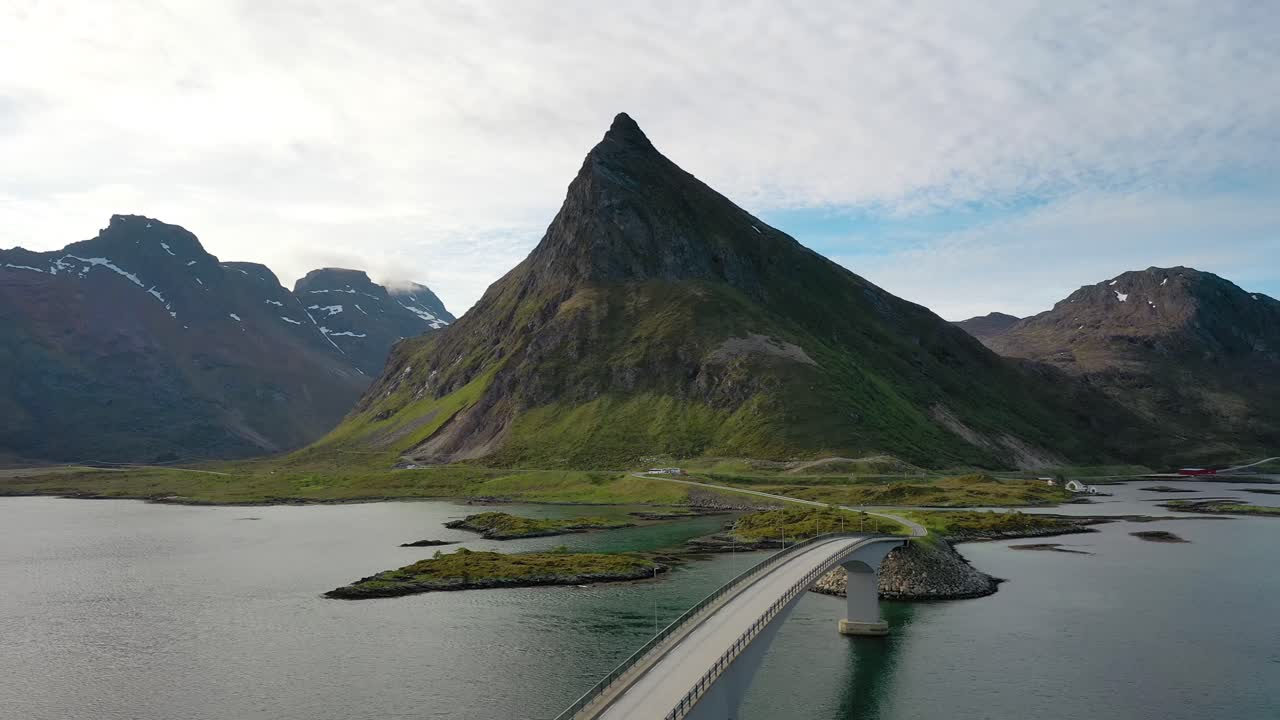 Fredvang Bridges Panorama isole Lofoten