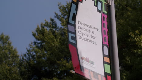 downtown decatur open for business banner