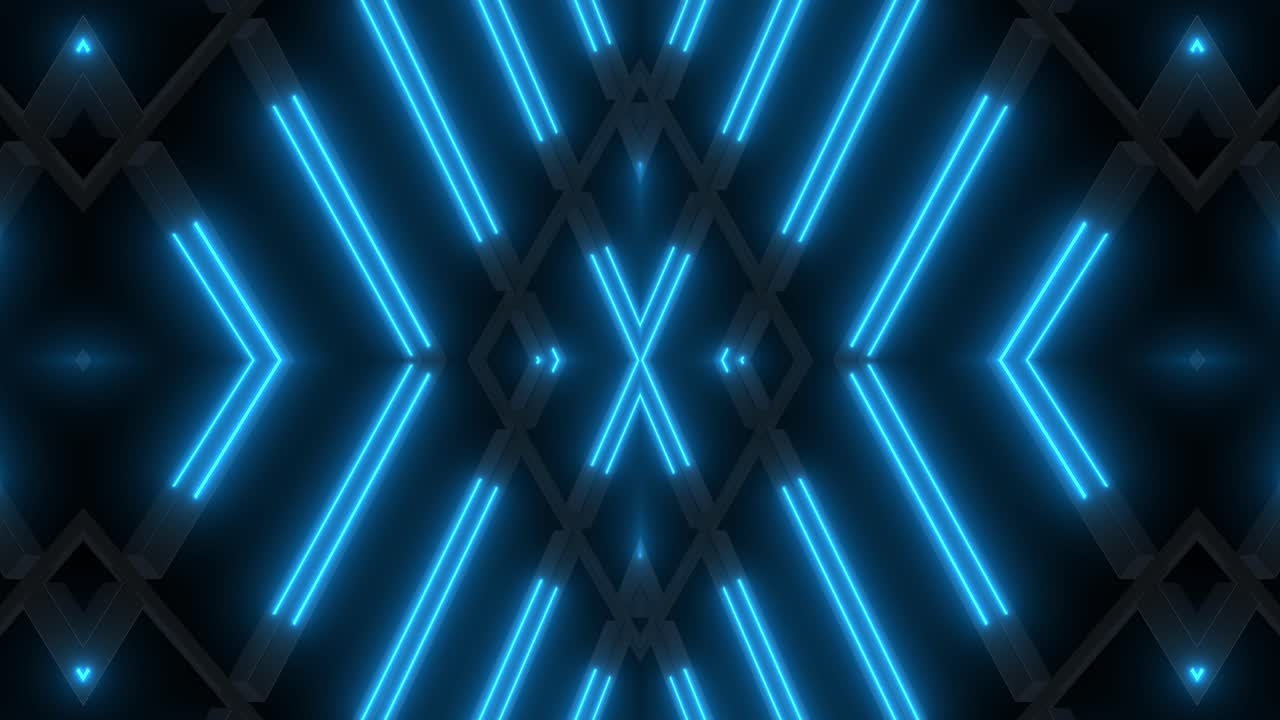 Motivo geometrico astratto blu neon