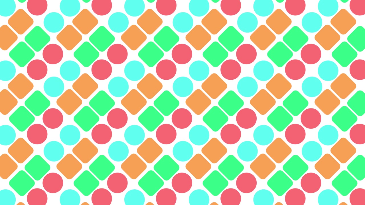 Seamless Loop of Dynamic Colorful Geometric Shapes