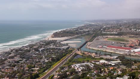 Del-Mar-Racetrack-and-Fairgrounds-By-The-San-Dieguito-River-In-Summer-In-California,-USA