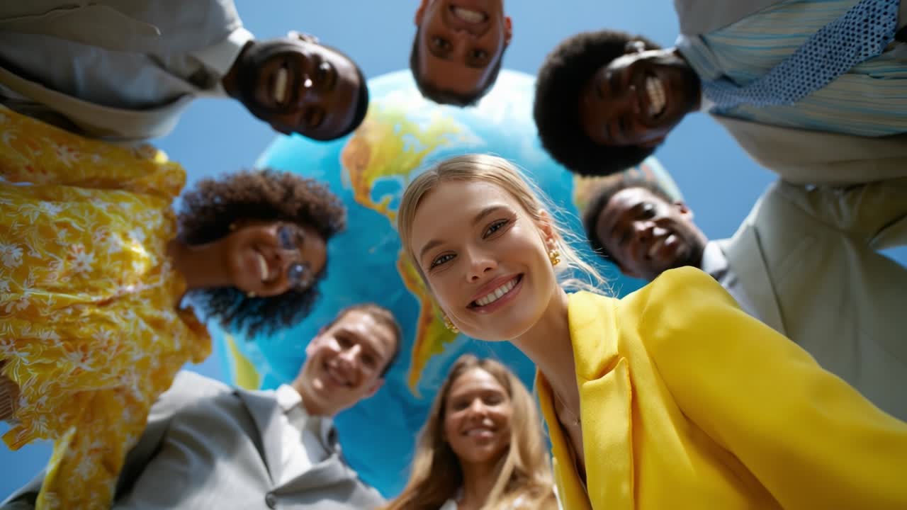 Diverse Team United Around the Globe