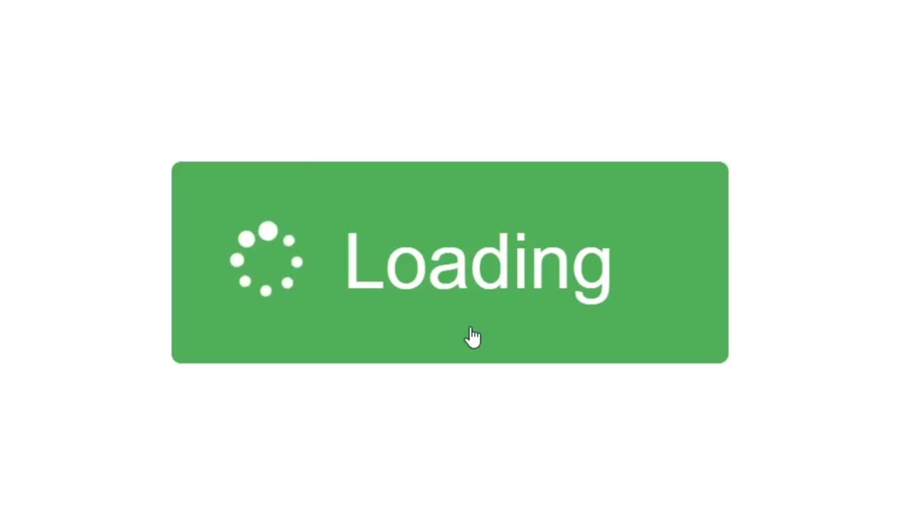 Mouse Cursor Clicked Button Creating Loading Circle on Device Screen Digital Display of Web Page Website. Computer Software Monitor Viewpoint of Loading Processing Result.