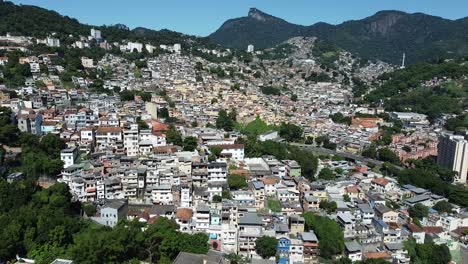 rio de janeiro landscape - favela and buildings - daylight landscape by drone