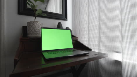 home office in quiet and calm room with modern desk