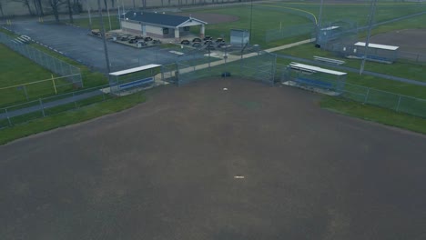 Empty-Baseball-diamond-camera-pan-upward