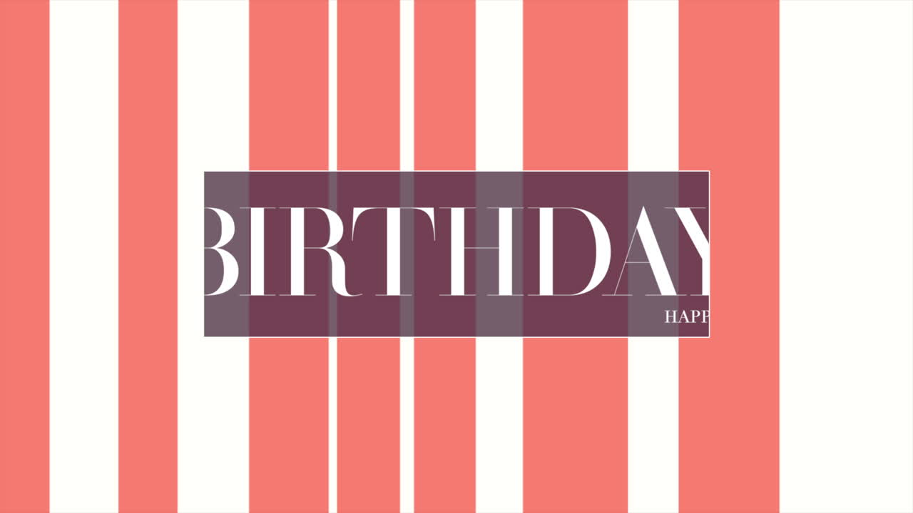 feliz cumpleaños con rayas rojas y blancas