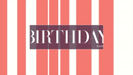 happy birthday with red and white stripes