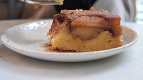 piece of apple crisp on a plate