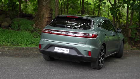 high-end electric car brand seres 5, rear of electric car