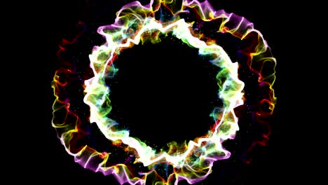 las partículas mágicas anillo fondo abstracto, animación, renderización, bucle