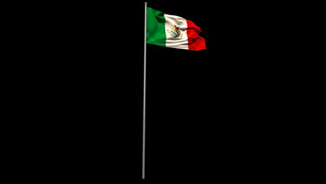 Mexiko-Nationalflagge-Weht-Am-Fahnenmast-