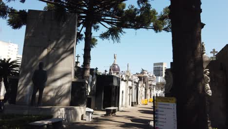 panoramic touristic visit at la recoleta cemetery from buenos aires argentina 4k hd travel spot