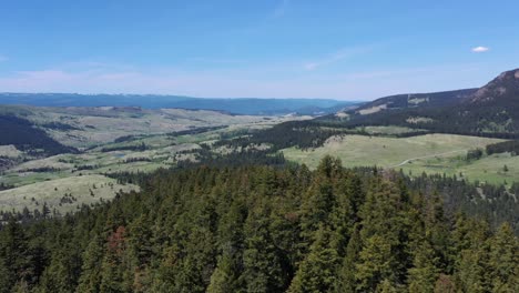 disfrutar del esplendor de la naturaleza: explorando la montaña harper en kamloops en un día soleado, rodeado de picos boscosos