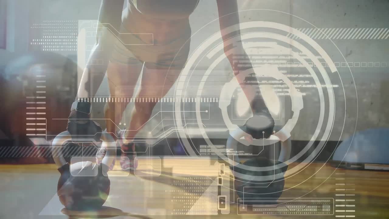 여성과 함께 데이터 처리