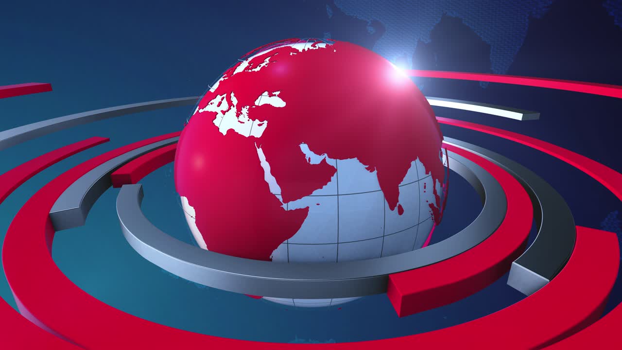 World news background animations which can be used for broadcast news videos.