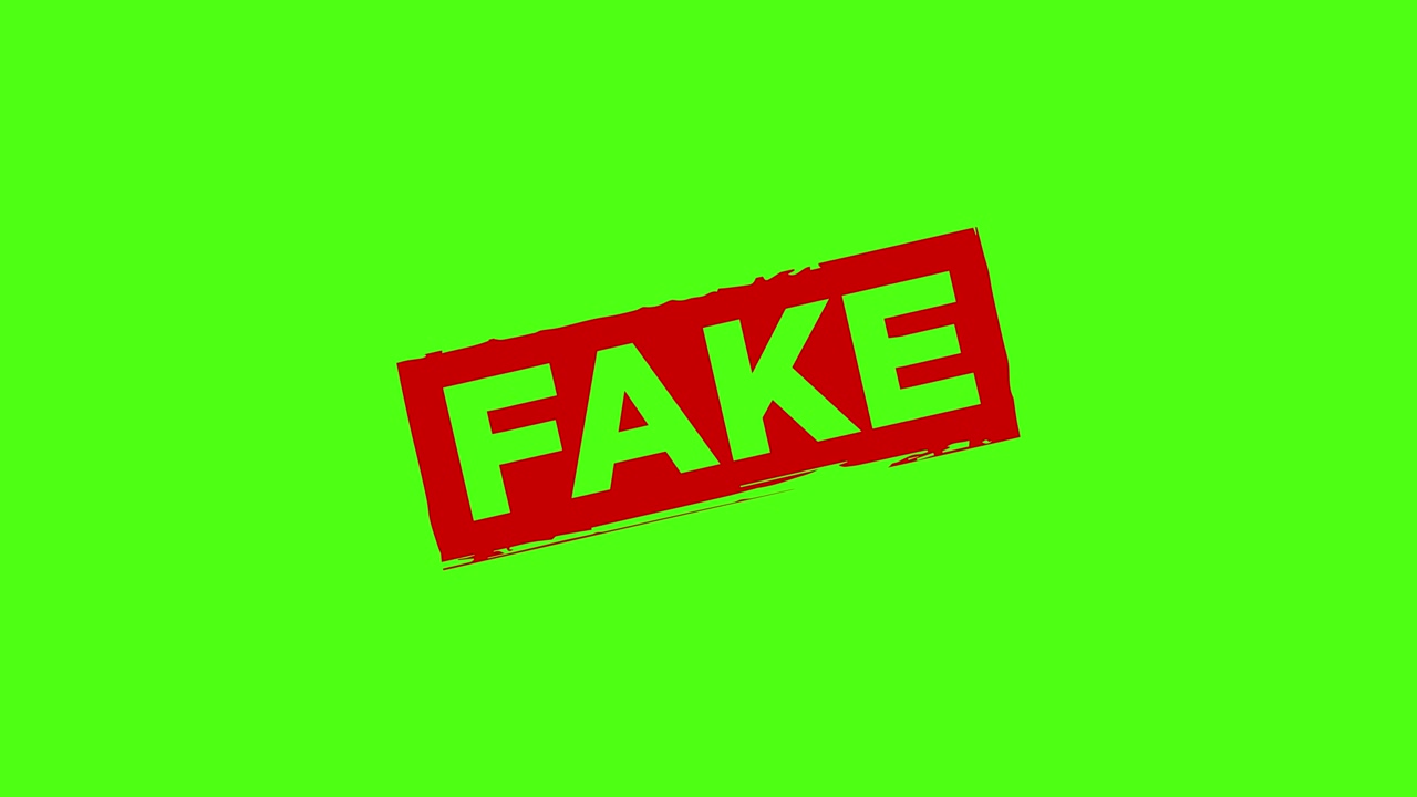 Animated Red FAKE Stamp on Green Screen