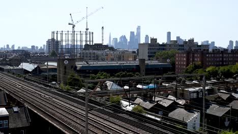 view towards the city of london fro netil360, london, united kingdom