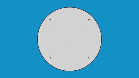 cross arrow in circle