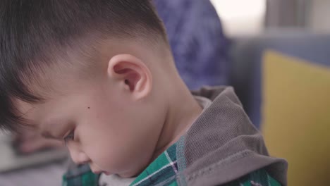 close-up of a child