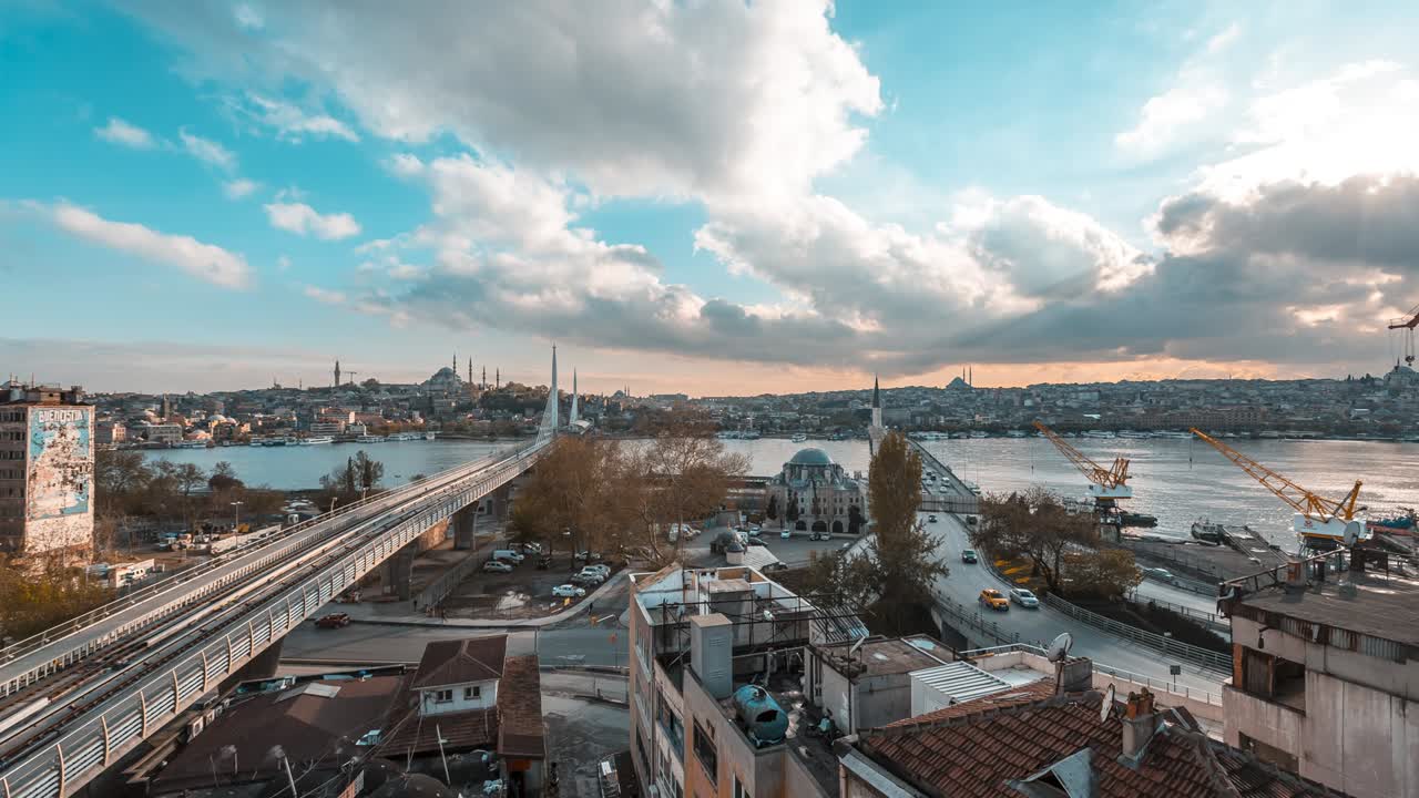 tráfico de lapso de tiempo en la ciudad de estambul