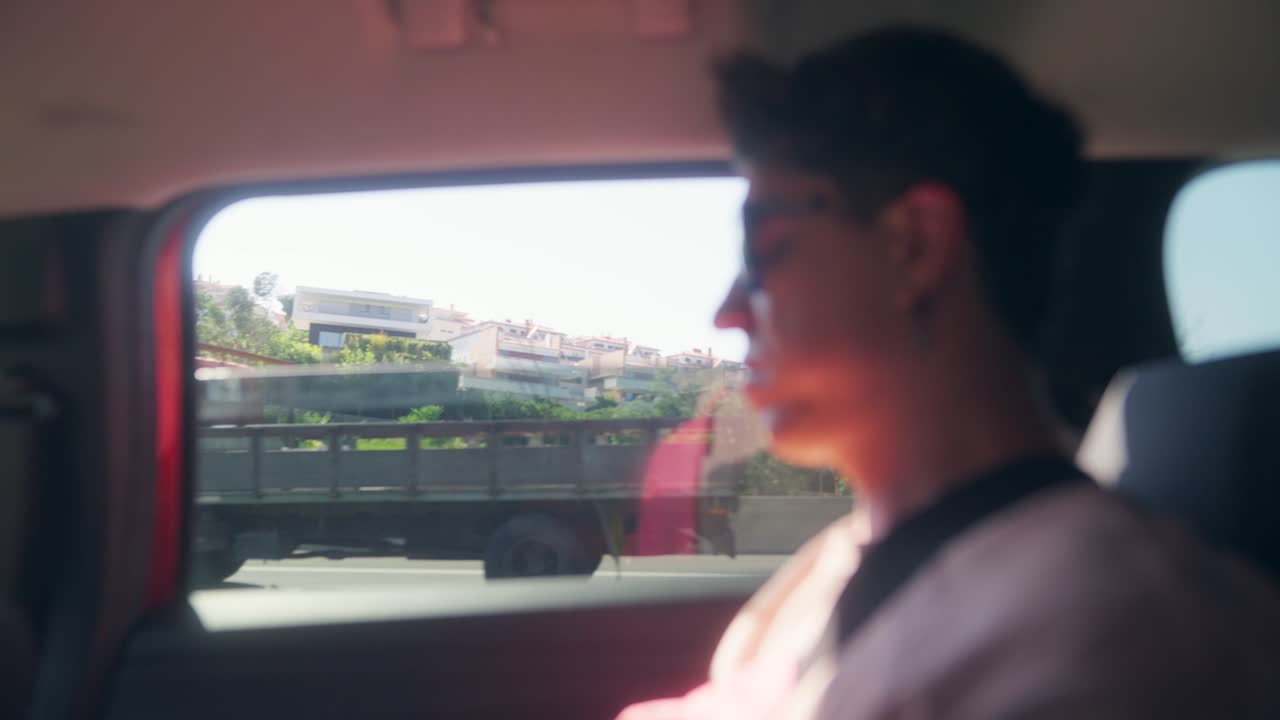 Road Trip Scenery from a Car Window