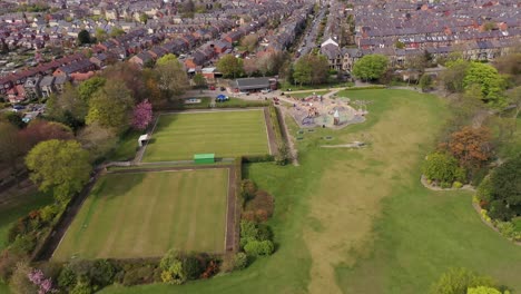 recreational sports arena locke park barnsley england aerial