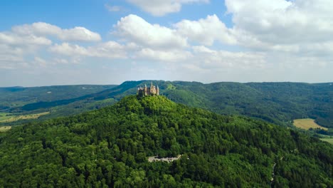 hohenzollern castle, germany. aerial fpv drone flights.