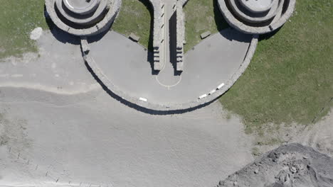 An-aerial-top-down-view-of-the-Coldstones-Cut-public-artwork-near-Pateley-Bridge