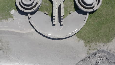 an aerial top-down view of the coldstones cut public artwork near pateley bridge