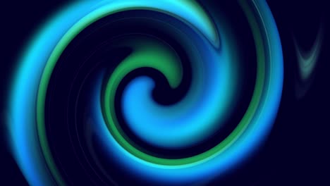 abstract spiral gradient rotate. twisted curved lines rotate as creative abstract background with liquid gradient of green blue colors mix slowly with copy space. 4k smooth seamless looped animation.