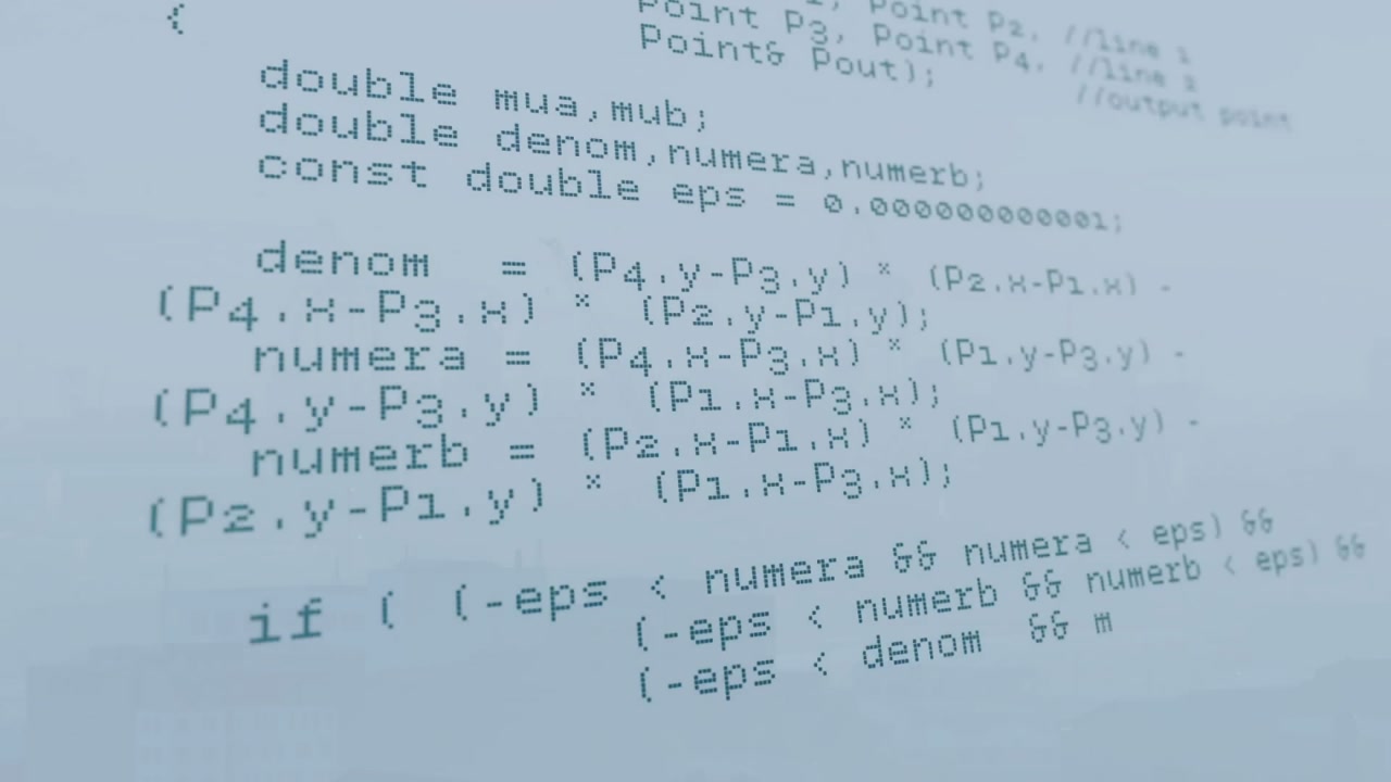 Animating mathematical equations and code on white background