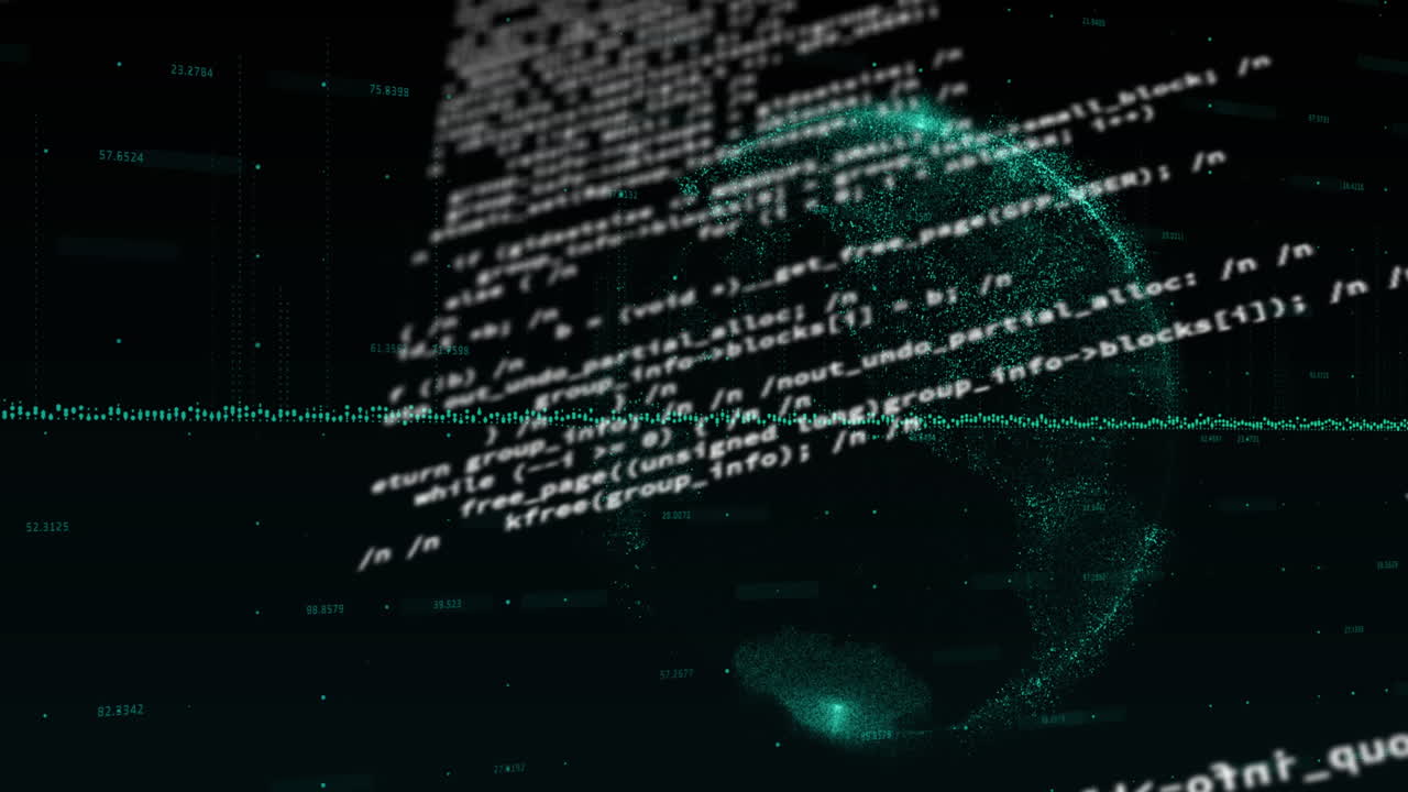 animación del procesamiento de datos financieros