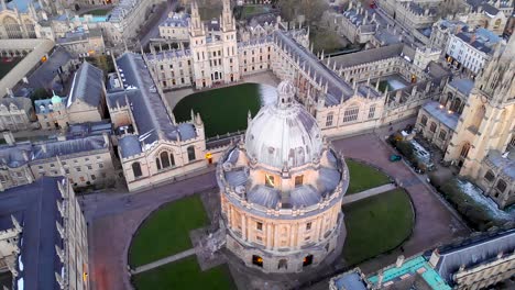 vista aérea del centro de oxford, reino unido
