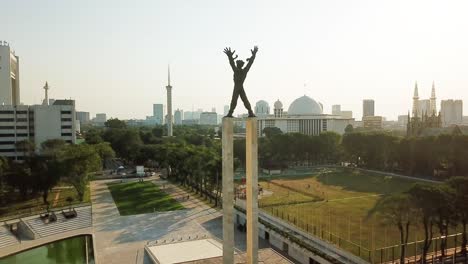 aerial view of irian jaya liberation monument