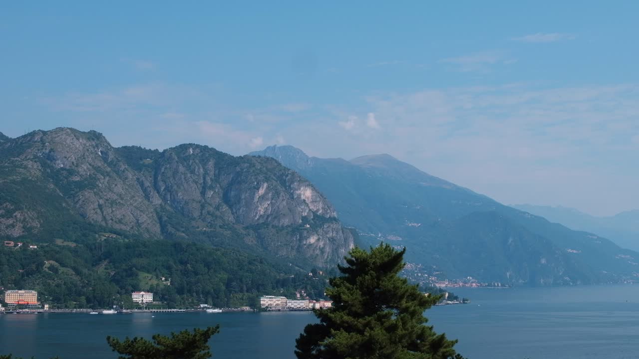 Scenic View of Lake Como with Mountains and Town