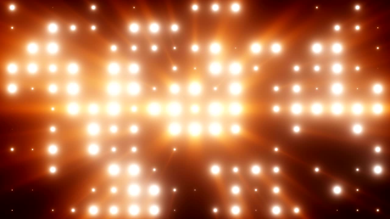 Bright flash of LED lights with rays of light