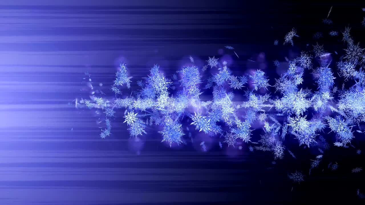 el símbolo del invierno brillante con los copos de nieve de belleza. vórtice de la nieve de giro. patrón de invierno. la belleza bailando copos de neve. animación de bucle abstracto.