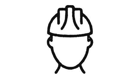 Work Safety Icon Animation Footage & Alpha Channel