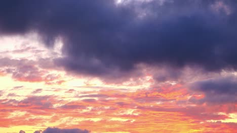 dramatic sunset sky with dark clouds