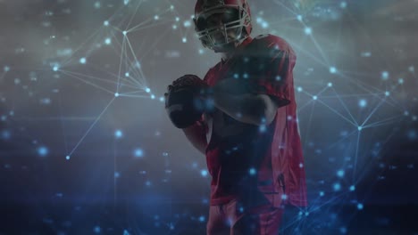 Animation-of-constellations-over-american-football-player