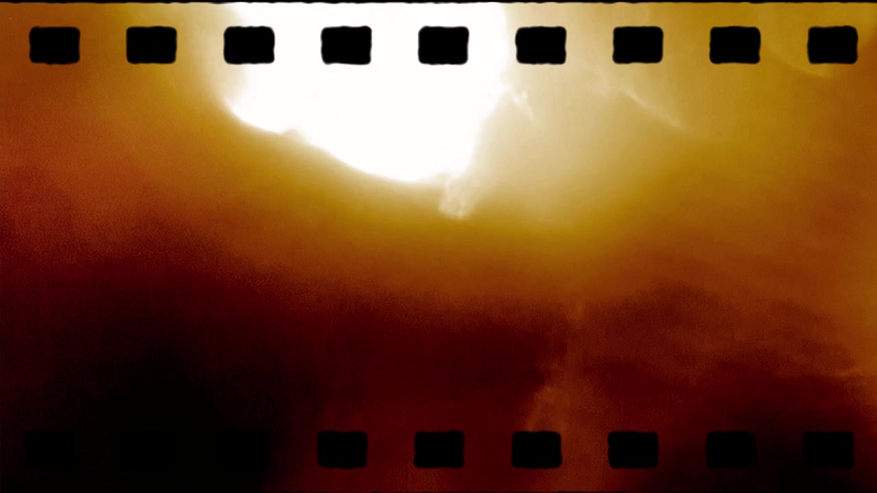 Vintage Filmrollen-Overlay mit Lichtlecks und Filmkorn